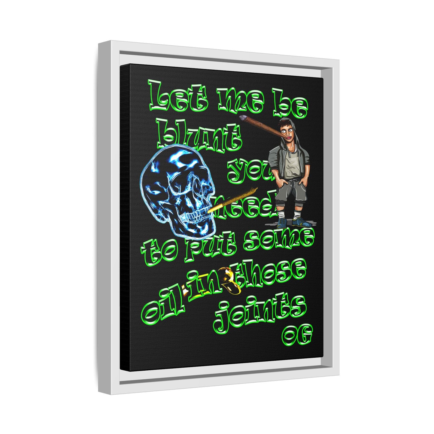 og - framed canvas art (black)