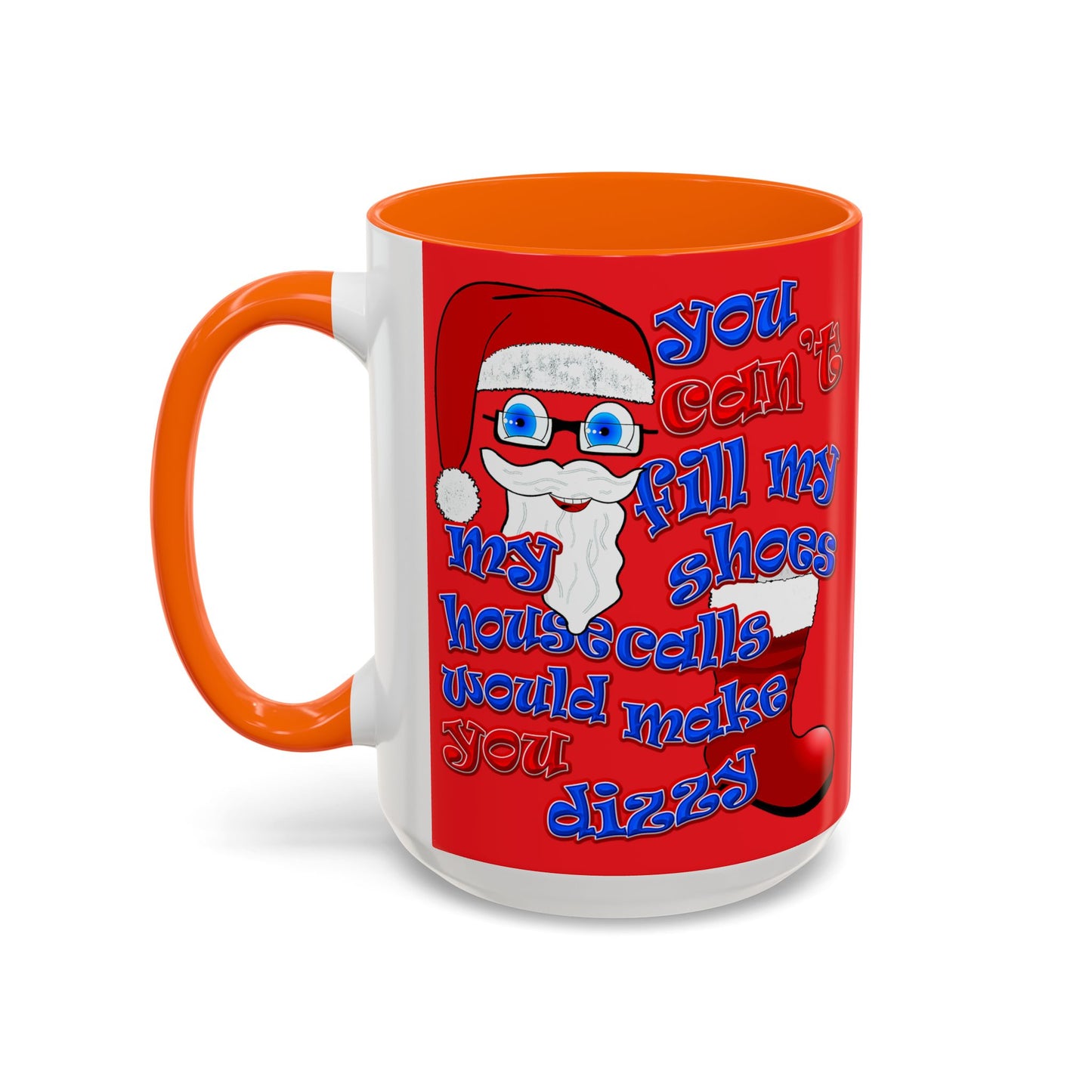santa's shoes - Accent Mug (red)