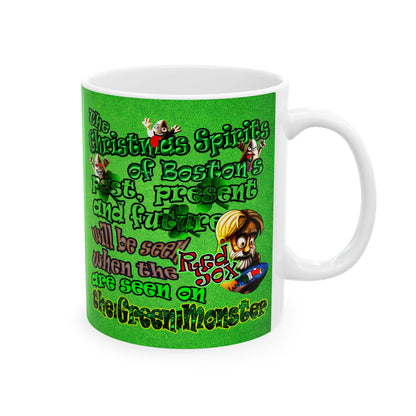 christmas spirits of boston - White Mug (green turf)