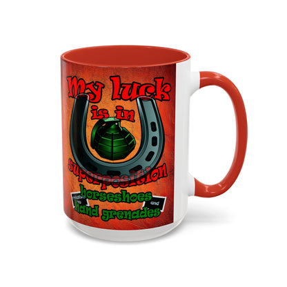 my luck - Accent Mug (burnt orange)