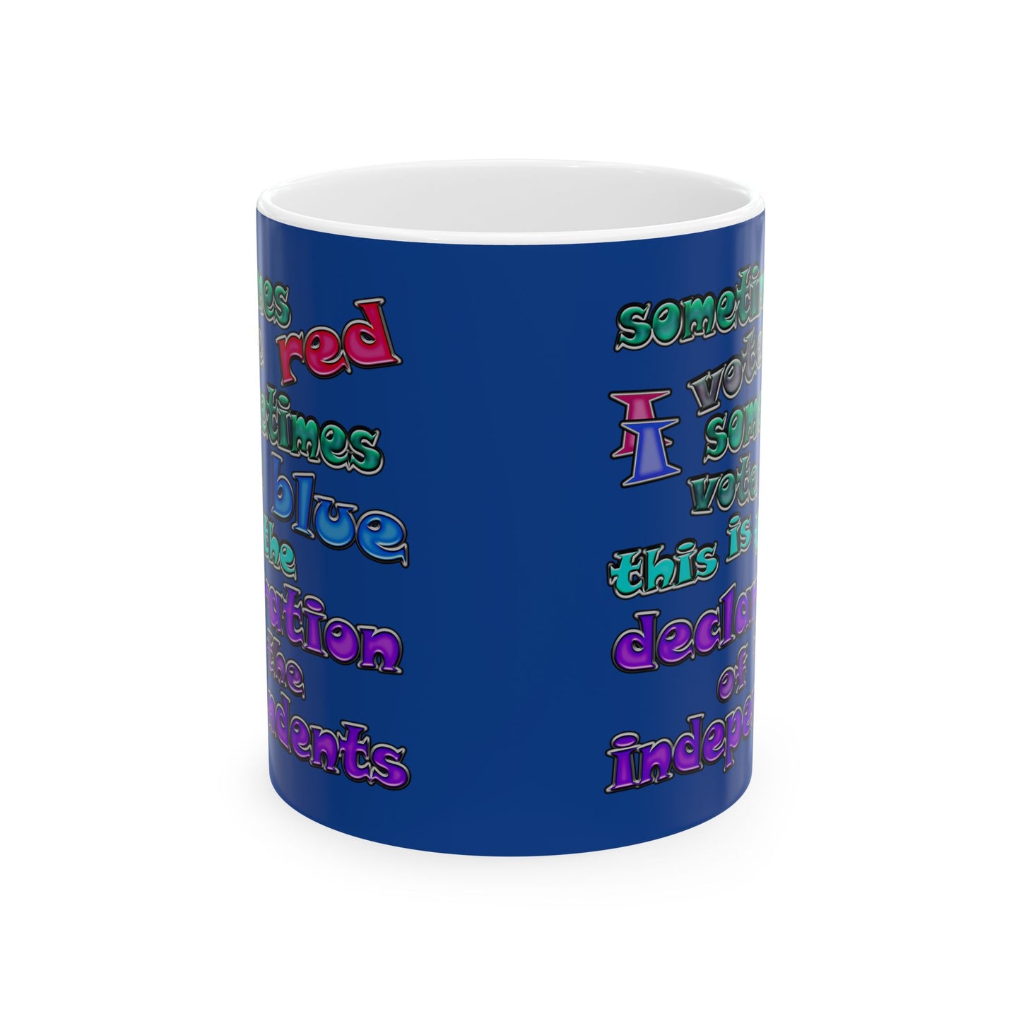 declaration of the independents - White Mug (dark blue)