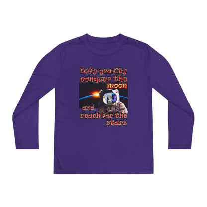 defy conquer reach - Youth Long Sleeve Competitor Tee