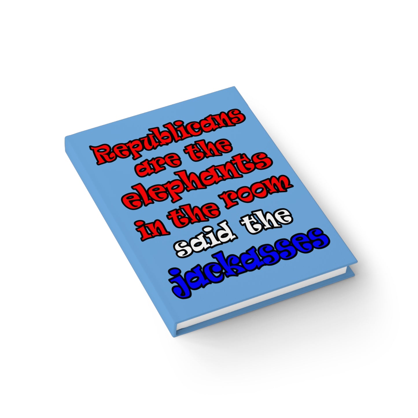 donkeys and elephants - journal-blank (light blue)