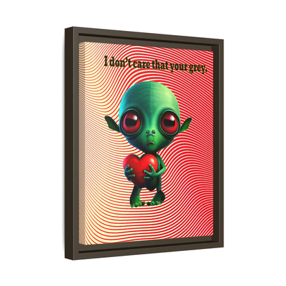 I don't care that your grey - framed canvas art (yellow-orange wave)