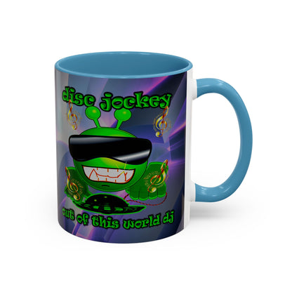 disc jockey - Accent Mug (grey-pink wave)