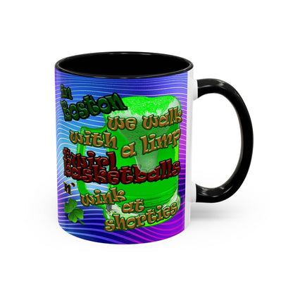 celtics logo - Accent Mug (purple wave)