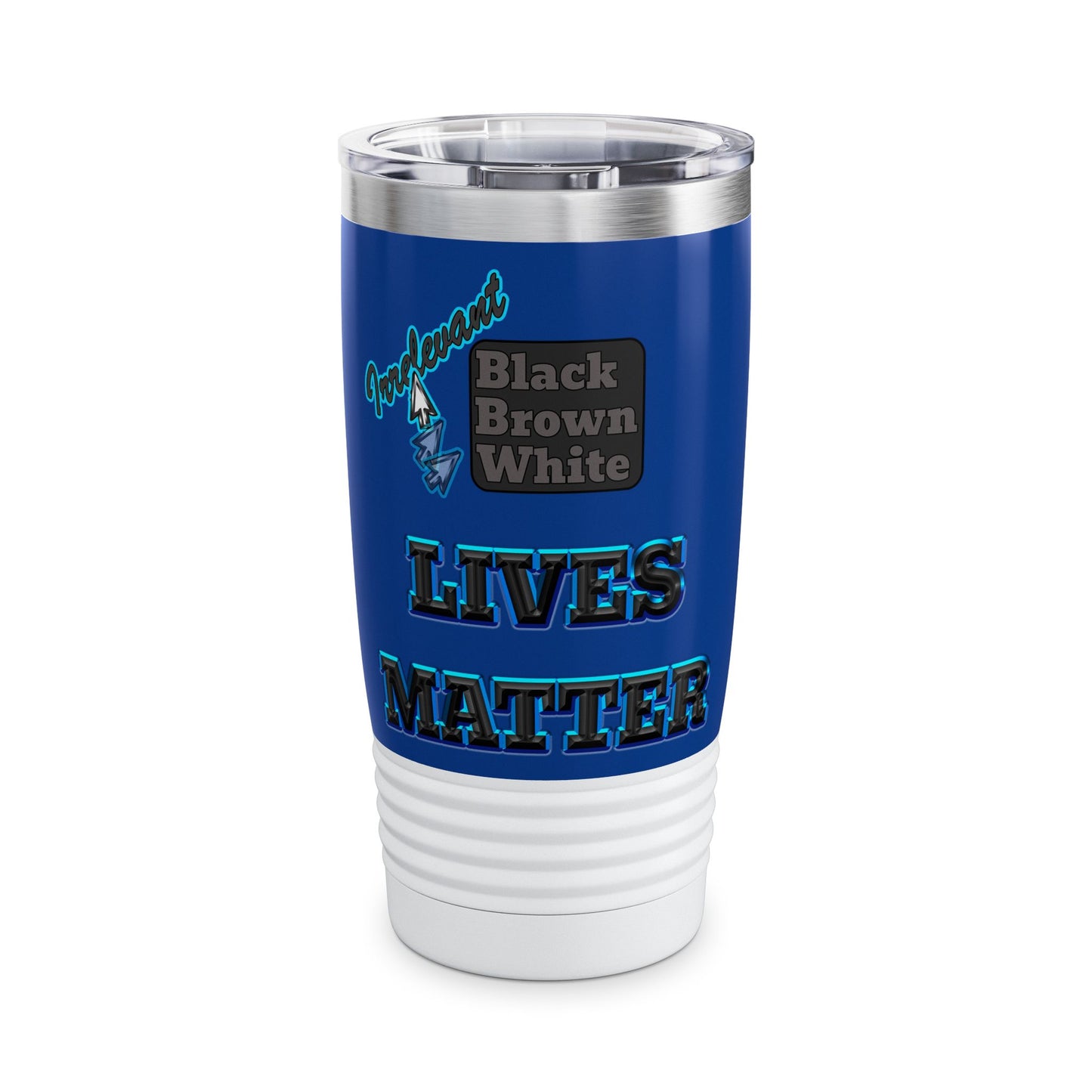 irrelevant - Ringneck Tumbler, 20oz (dark blue)