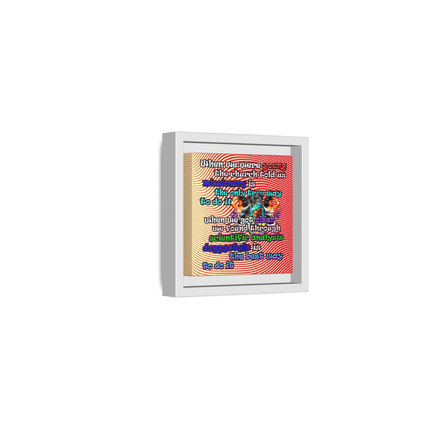 doggystyle - framed canvas art (yellow-orange wave)