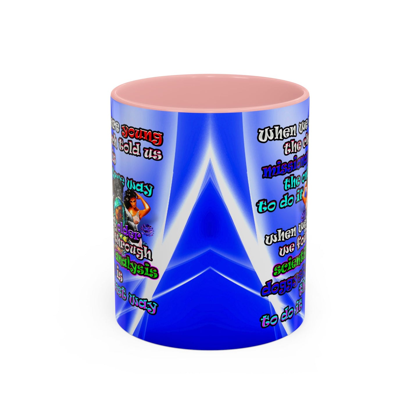 doggystyle - Accent Mug (blue-white wave)