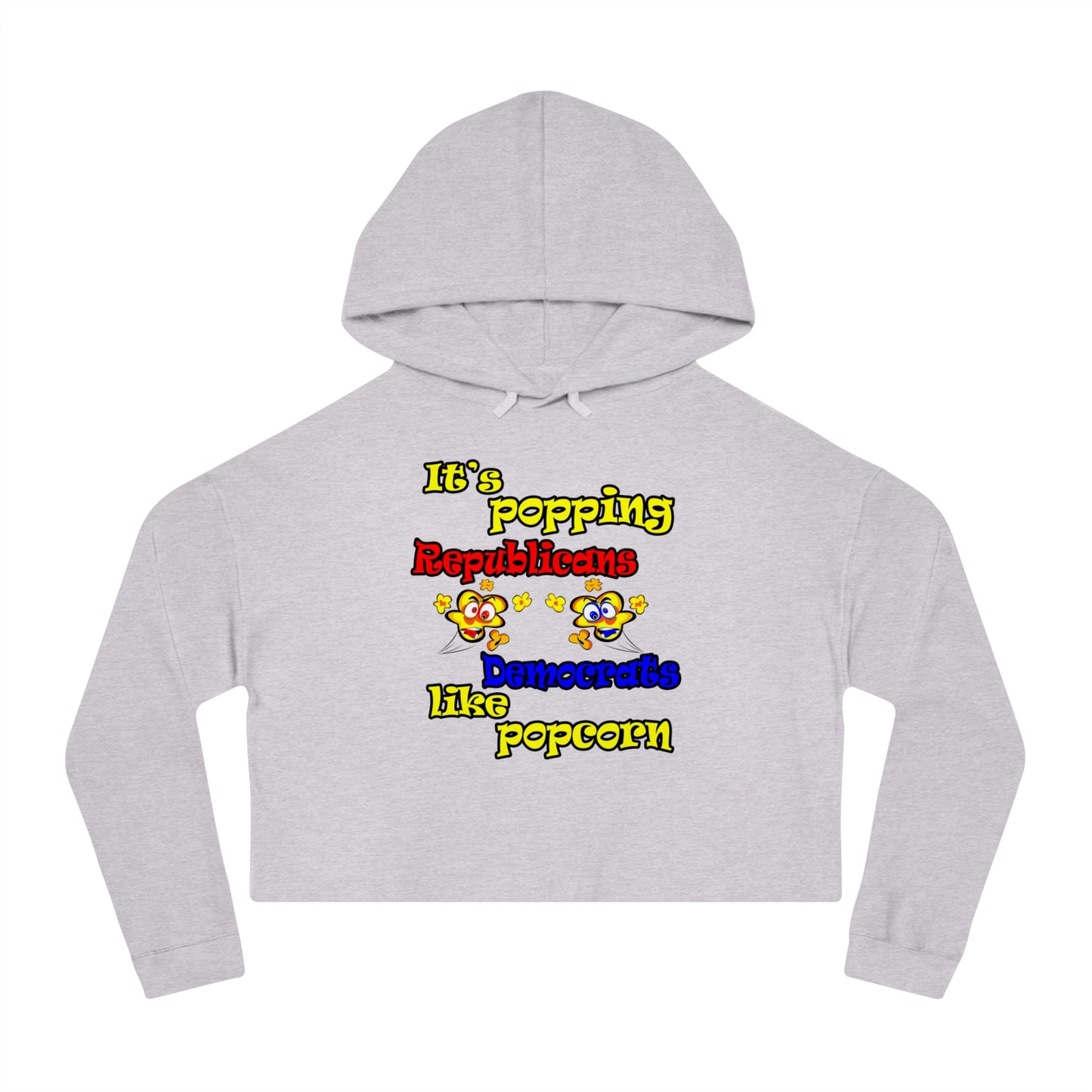 popping like popcorn - Women’s Cropped Hooded Sweatshirt