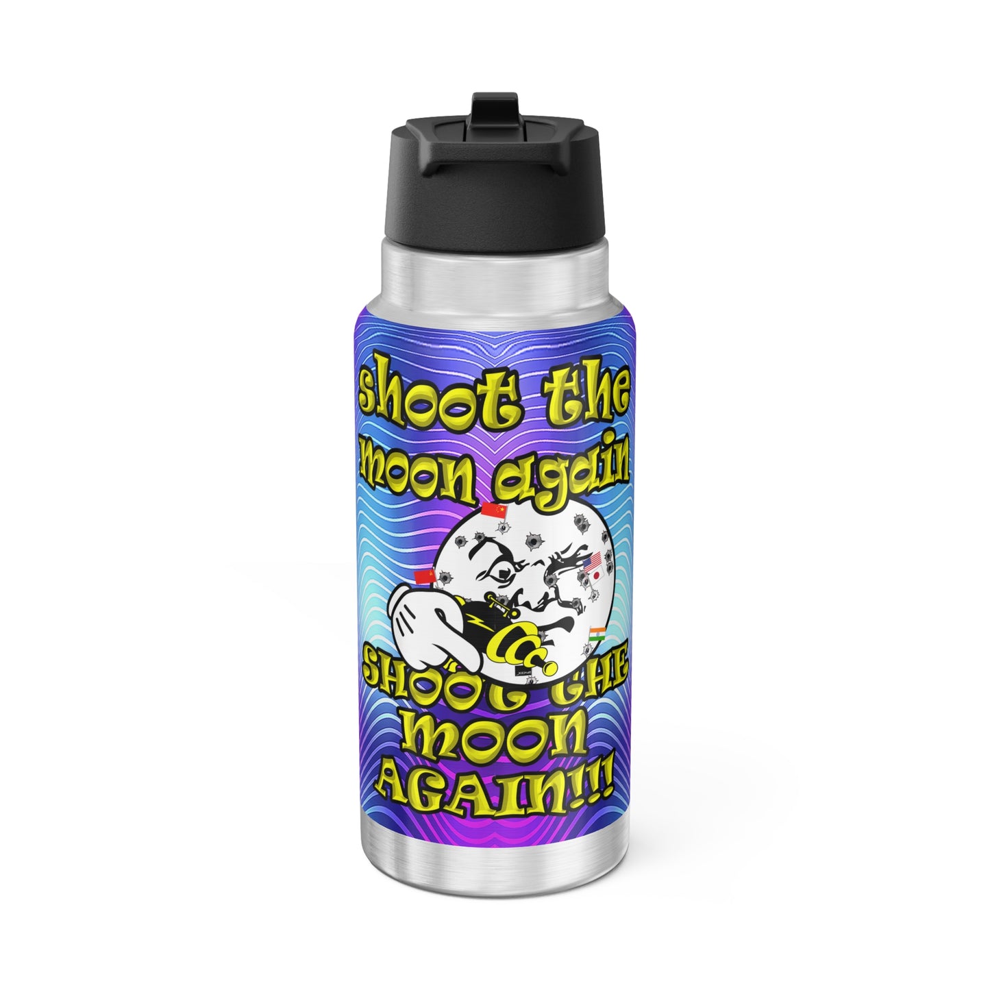 shoot the moon again - Gator Tumbler, 32oz  (purple wave)