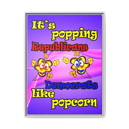 popping like popcorn - framed canvas art (purple-pink wave)