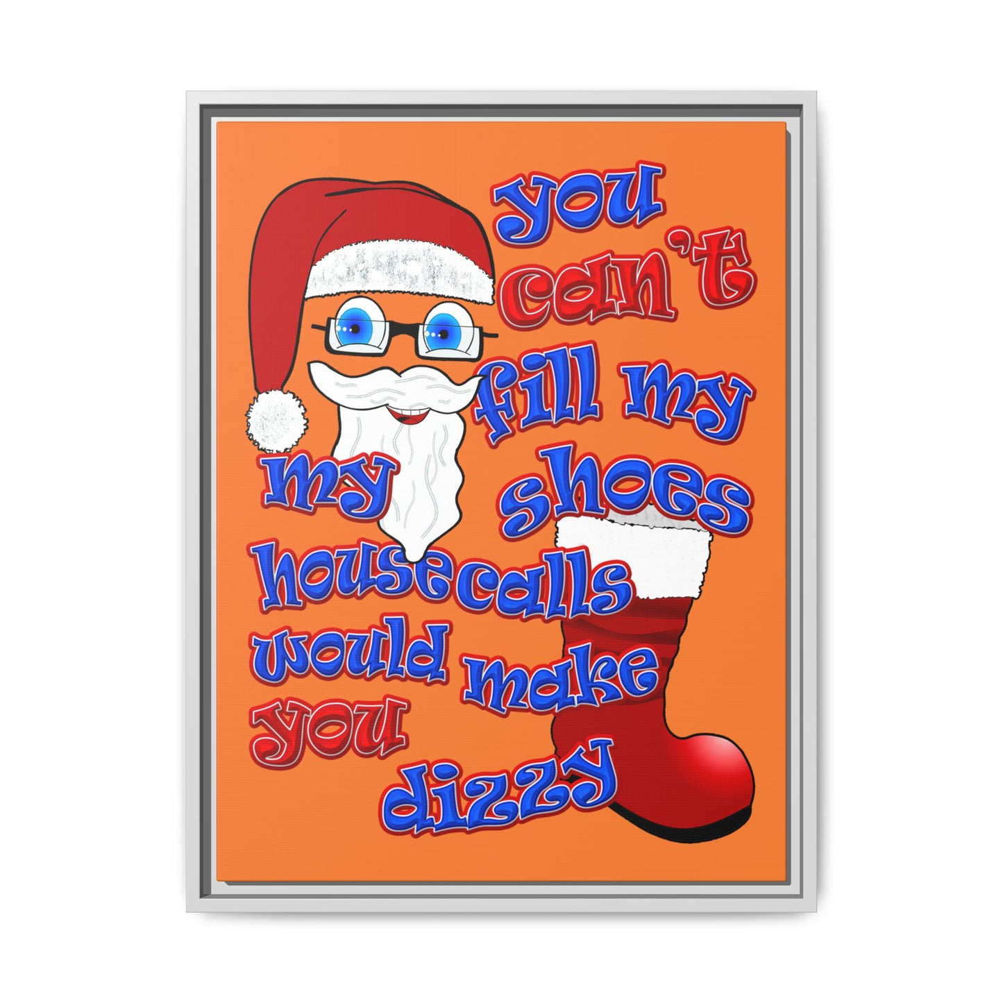 santa's shoes - framed canvas art (crusta)