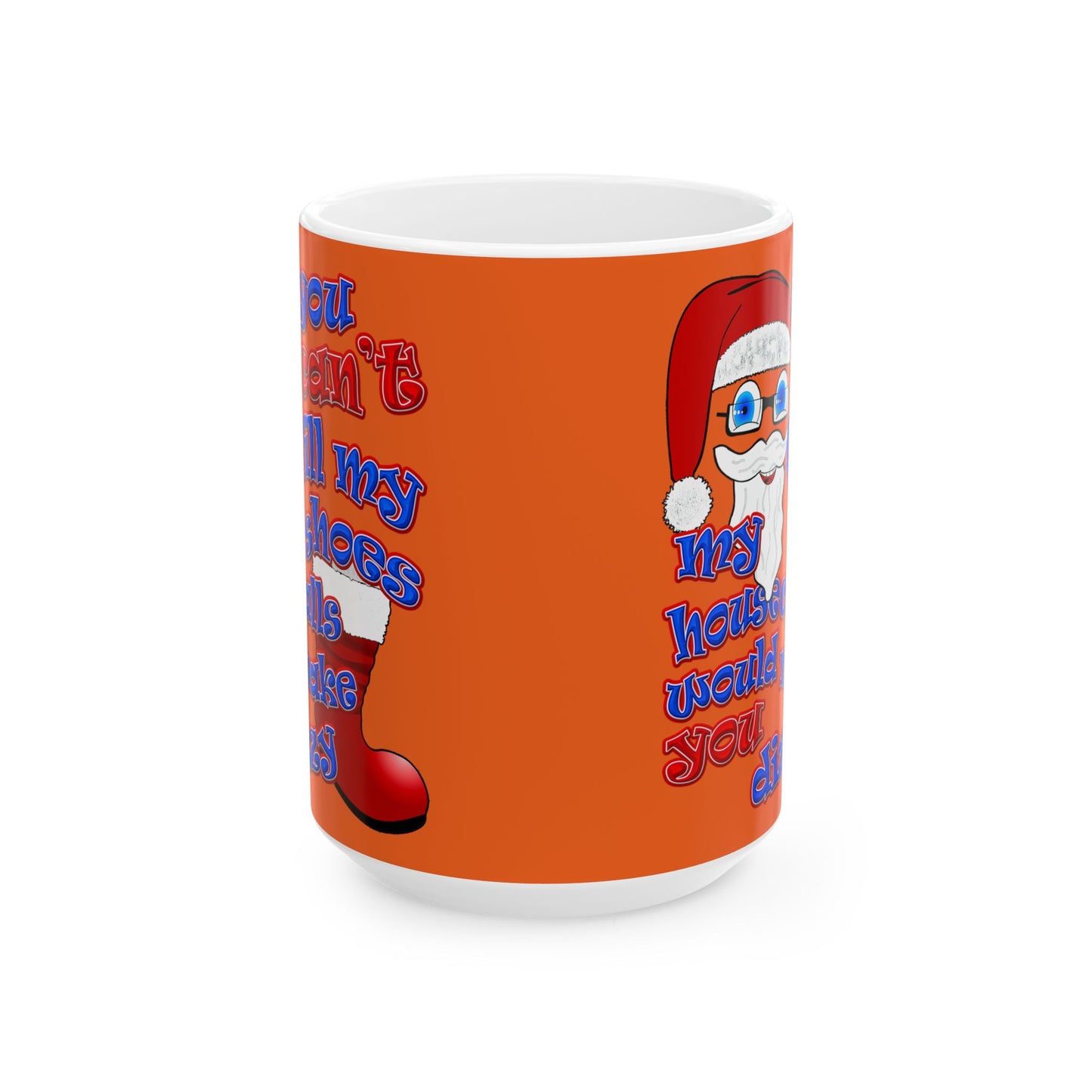santa's shoes - White Mug (orange)