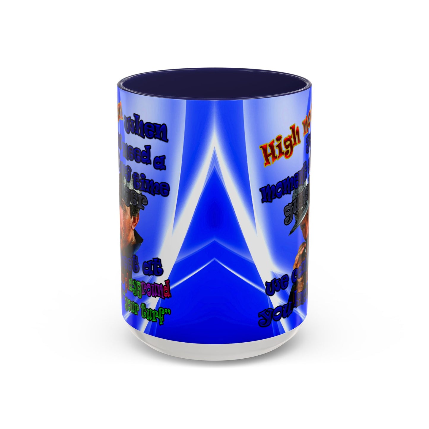 high noon - Accent Mug (blue-white wave)