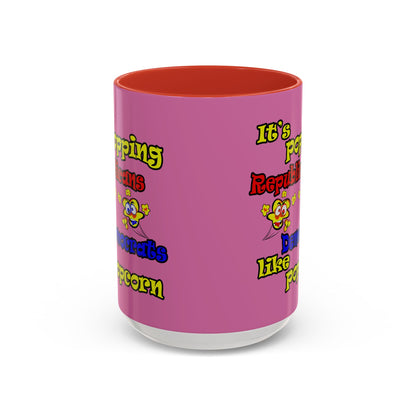 popping like popcorn - Accent Mug (light pink)