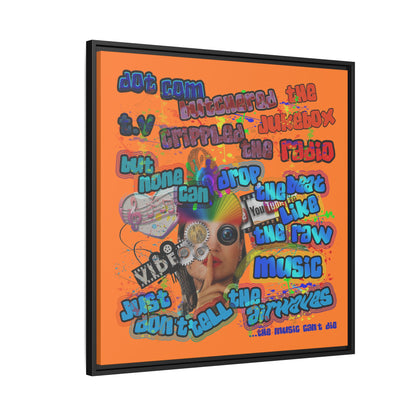 drop the beat - framed canvas art (crusta)