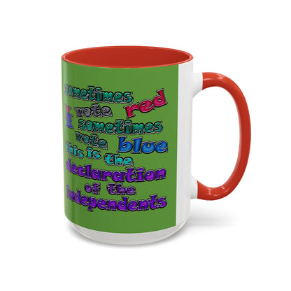 declaration of the independents - Accent Mug (green)