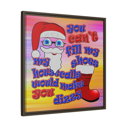 santa's shoes - framed canvas art (color blur)