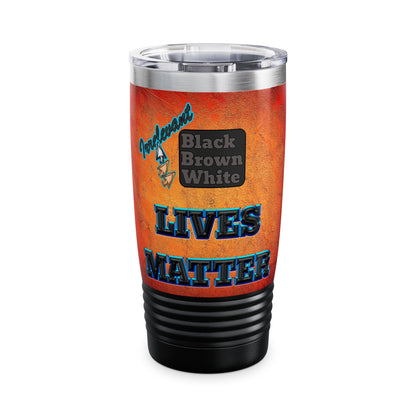 irrelevant - Ringneck Tumbler, 20oz (burnt orange)