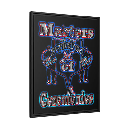 em cee squared - framed canvas art (black)