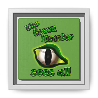 green monster - framed canvas art (green)