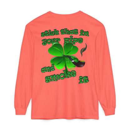 celtics logo - Unisex Garment-dyed Long Sleeve T-Shirt