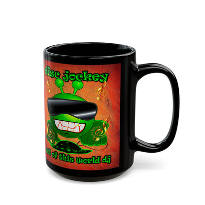 disc jockey - Black Mug (burnt orange)