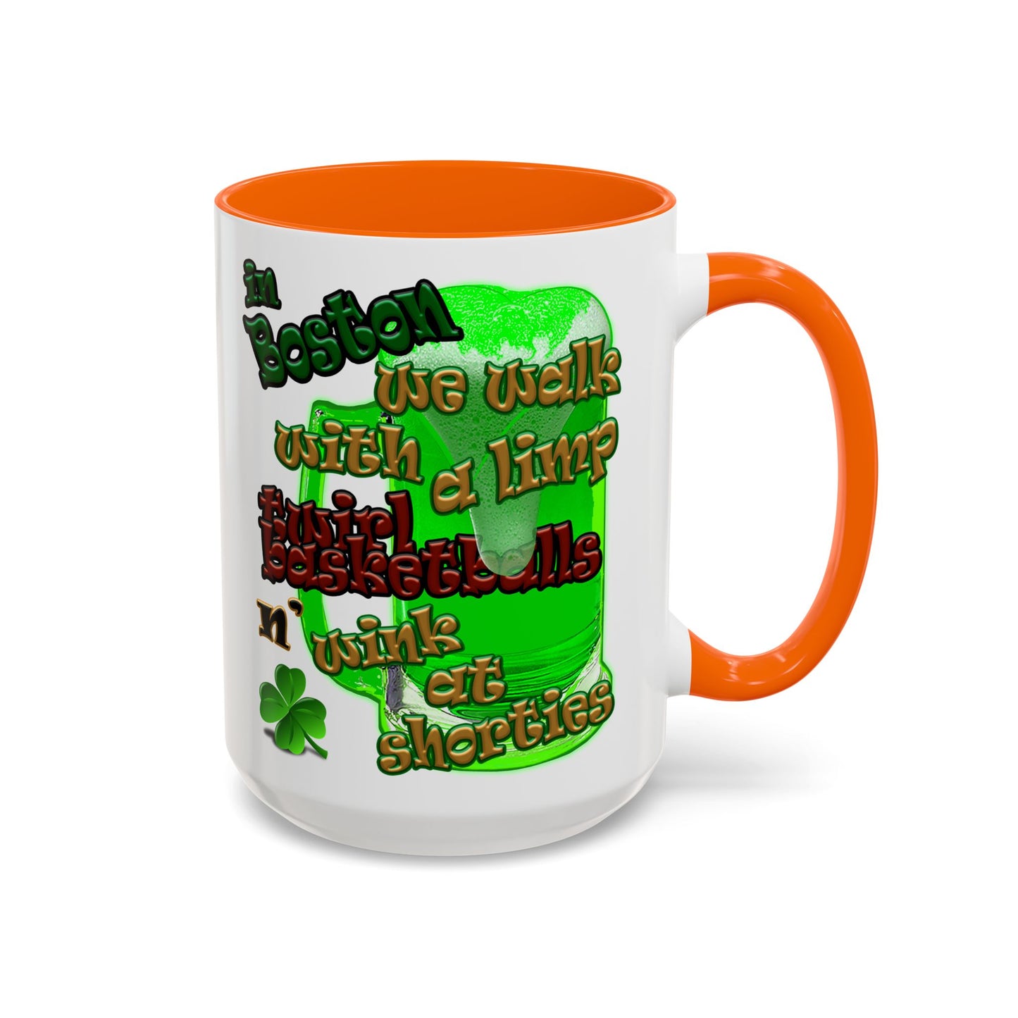 celtics logo - Accent Mug (white)