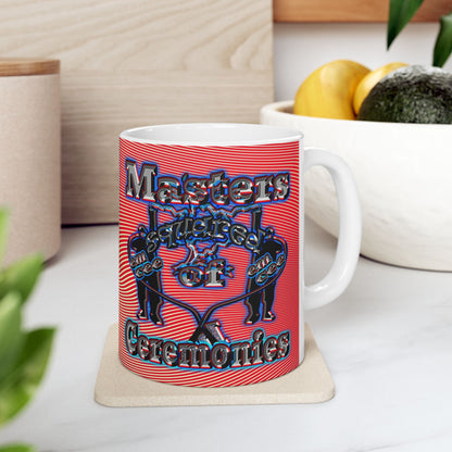 em cee squared - White Mug (yellow-orange wave)