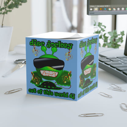 disc jockey - note cube (light blue)