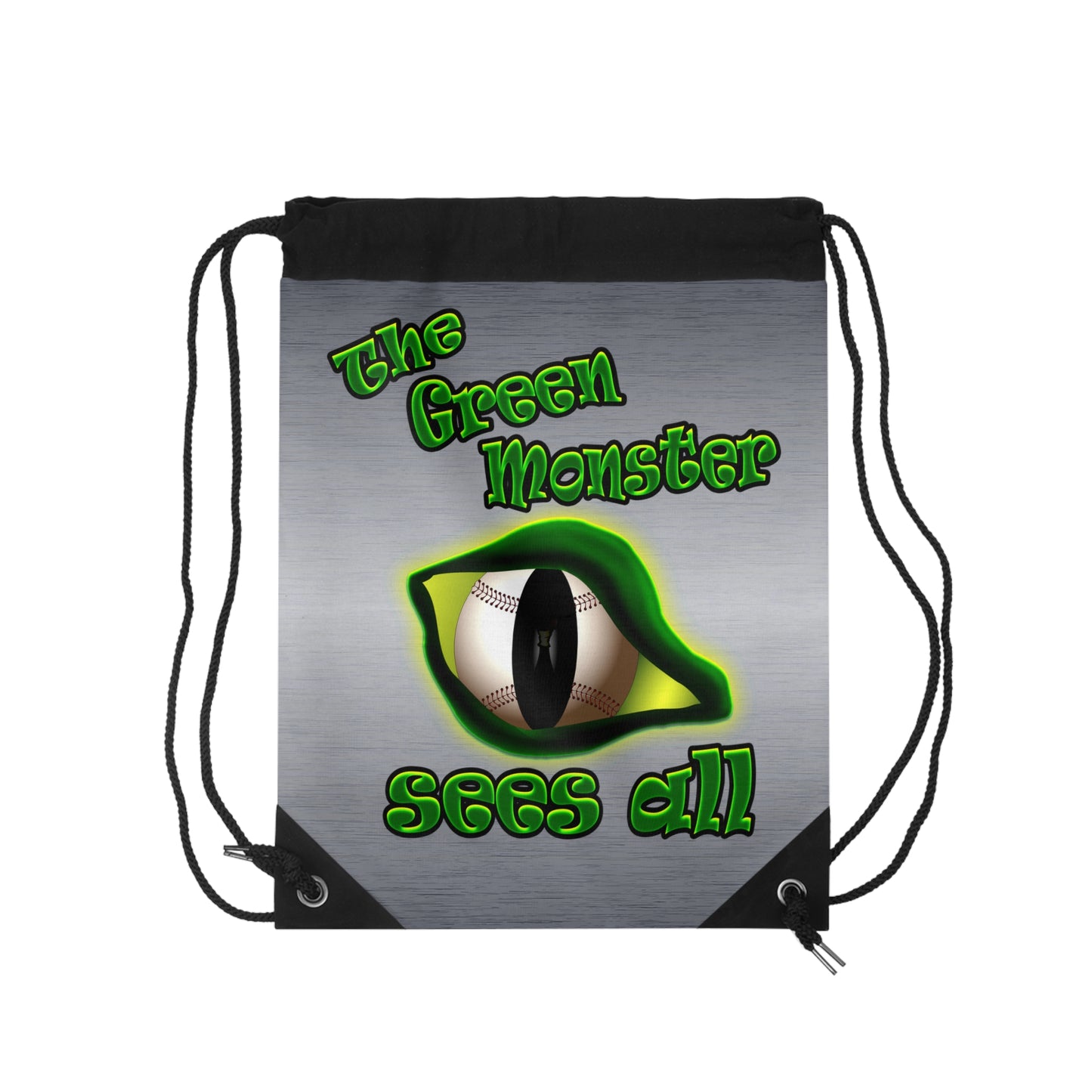 green monster - Drawstring Bag (brushed nickel)