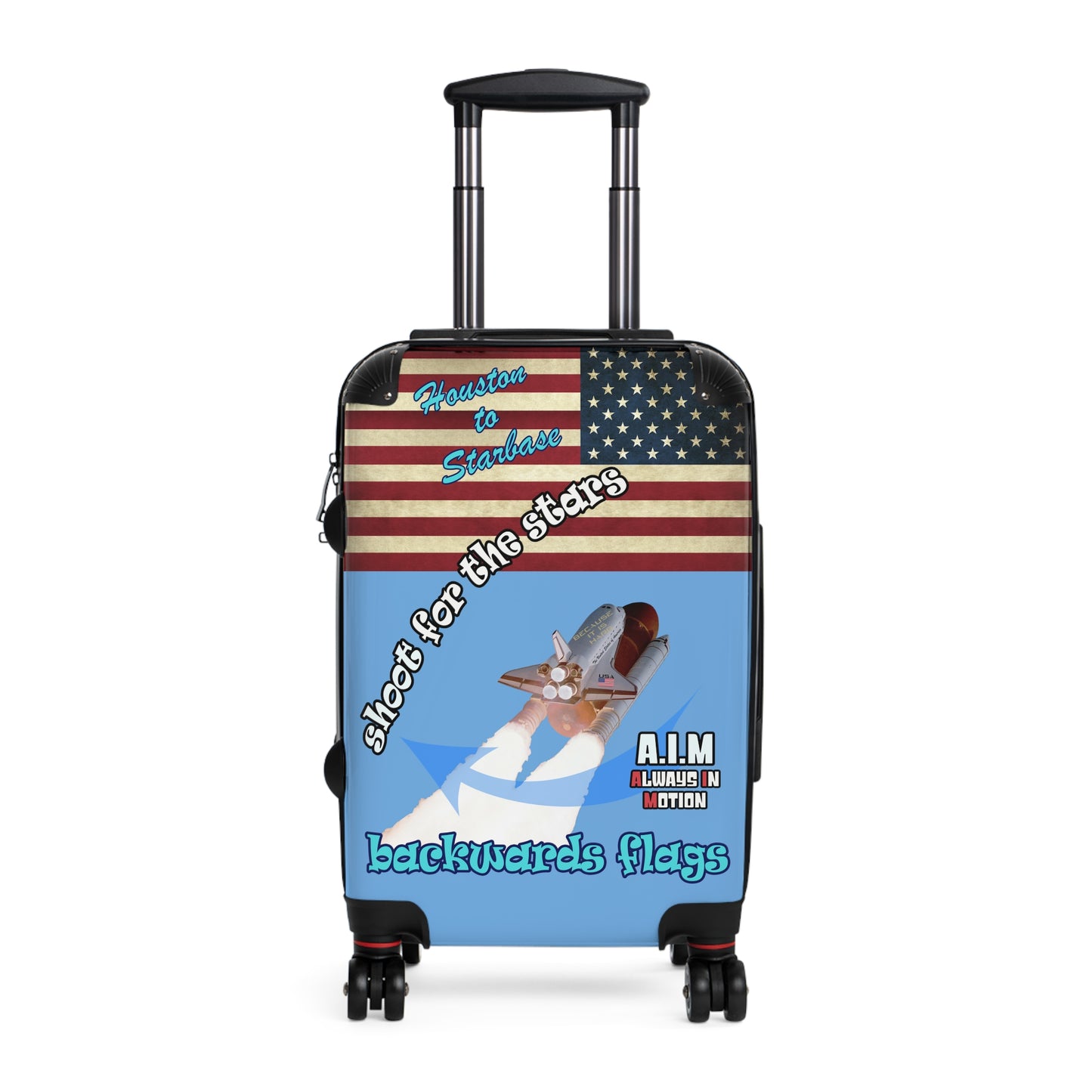 shoot for the stars - Suitcase (light blue)