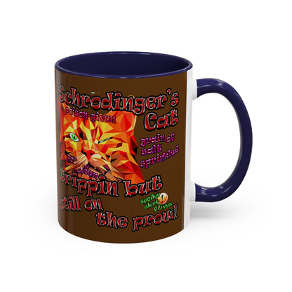 schrodinger's cat - Accent Mug (brown)