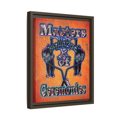 em cee squared - framed canvas art (burnt orange)