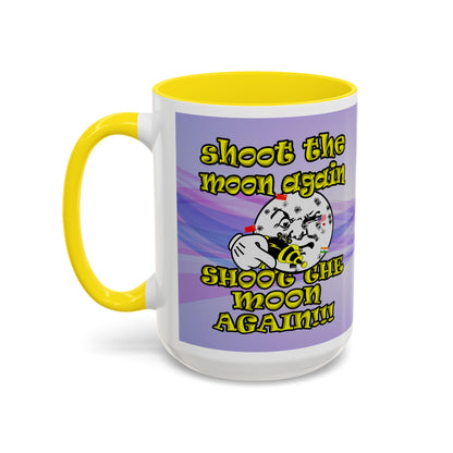 shoot the moon again - Accent Mug (light blue-pink wave)