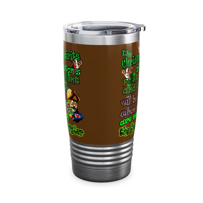 christmas spirits of boston - Ringneck Tumbler, 20oz (brown)