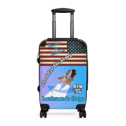 shoot for the stars - Suitcase (light blue-purple wave)
