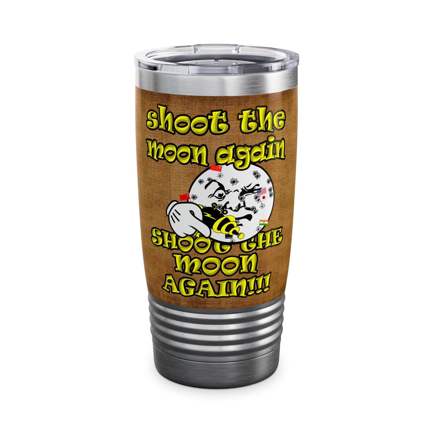 shoot the moon again - Ringneck Tumbler, 20oz (brown papyrus)