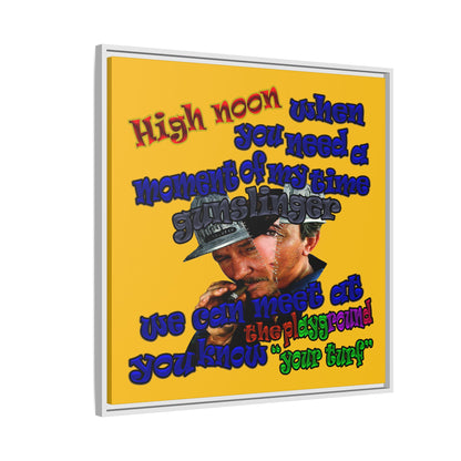 high noon - framed canvas art (yellow)