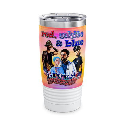 rw&b lives matter - Ringneck Tumbler, 20oz (color blur)