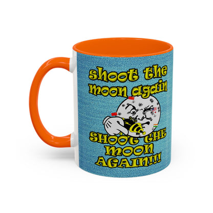 shoot the moon again - Accent Mug (faded blue)