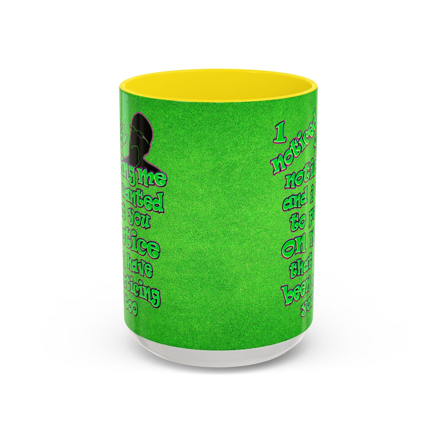 noticed you noticing - Accent Mug (green turf)