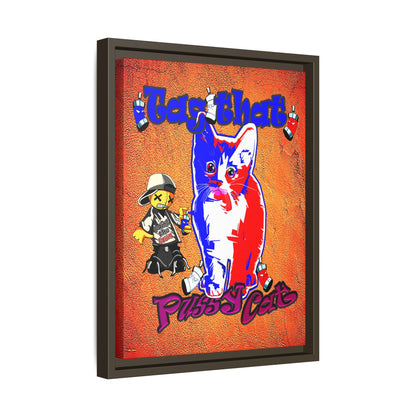 tag that - framed canvas art (burnt orange)