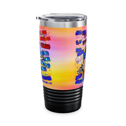 drop the beat - Ringneck Tumbler, 20oz  (color blur)
