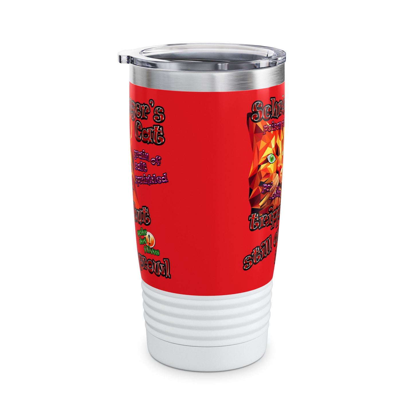 schrodinger's cat - Ringneck Tumbler, 20oz (red)