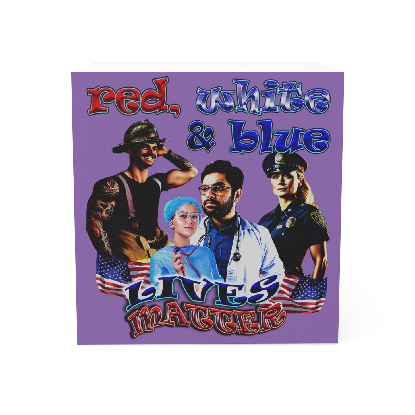 rw&b lives matter - note cube (light purple)