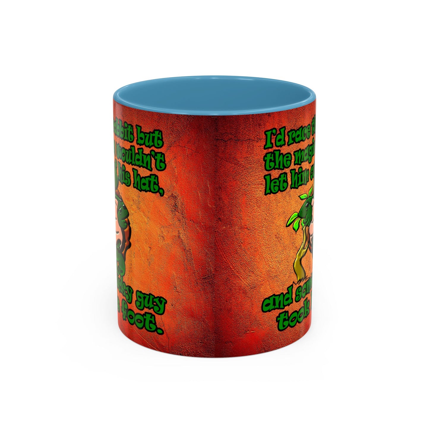 turtle race - Accent Mug (burnt orange)