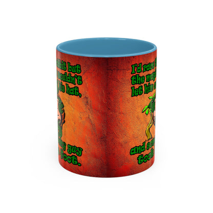 turtle race - Accent Mug (burnt orange)