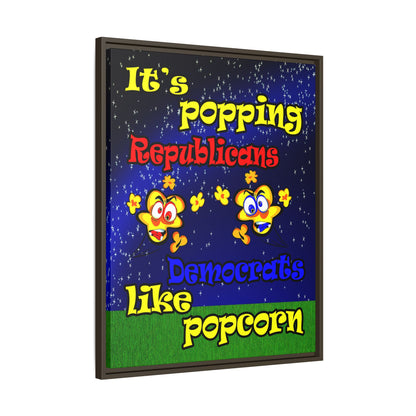 popping like popcorn - framed canvas art ('snoops' background)